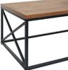 Couchtisch HWC-A27, Wohnzimmertisch Beistelltisch Sofatisch, Metall 3D-Struktur 44x110x60cm, Wildeiche-Optik Bild 5
