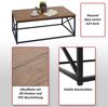 Couchtisch HWC-A27, Wohnzimmertisch Beistelltisch Sofatisch, Metall 3D-Struktur 44x110x60cm, Wildeiche-Optik Bild 2
