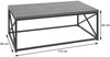Couchtisch HWC-A27, Wohnzimmertisch Beistelltisch Sofatisch, Metall 3D-Struktur 44x110x60cm, Wildeiche-Optik Bild 3