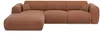 Vente-unique - POGNI Sofa SamtStoff Rot - B 165 cm x H 73 cm x L 280 cm Bild 3