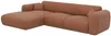 Vente-unique - POGNI Sofa SamtStoff Rot - B 165 cm x H 73 cm x L 280 cm Bild 4