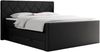 Boxspringbett KING EIGAR, mit einer Doppelmatratze, einem genähten Kopfteil - 180x200 - Schwarz Kunstleder - H3 Bild 3