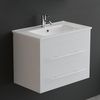 Alpenberger Badmöbel-Set Waschbecken mit Unterschrank - Waschbeckenunterschrank mit Schubladen, (Badezimmerschrank - Weiß, Schrank Badschrank - 70 cm), Gäste WC & Badezimmer Set - Waschtisch mit Nano Bild 2