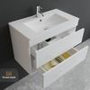 Alpenberger Badmöbel-Set Waschbecken mit Unterschrank - Waschbeckenunterschrank mit Schubladen, (Badezimmerschrank - Weiß, Schrank Badschrank - 70 cm), Gäste WC & Badezimmer Set - Waschtisch mit Nano Bild 4