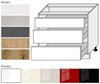 Schubladenunterschrank Platinum 90x50x82cm Teilauszug Hochglanz Farbe weiß Bild 4