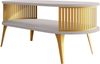 Couchtisch Rajkon Oval Gold (Farbe: Gold / Cashmere) Bild 3