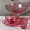 Teller flach - Dessertteller - Kunststoff - D: 20,4cm - mit Muster - pink Bild 2
