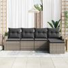 vidaXL Gartensofa-set Grau Poly-Rattan 3345999 Bild 3