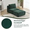 Leawin Sofa Gemütlicher Lounge Sessel mit Hocker, Cordstoff, ohne Montage, Mit Schaumstoff gepolstert, bequem für Wohn- & Schlafzimmer Bild 3