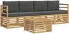 vidaXL Outdoor-Sofagarnitur 5 pcs Weiß und Anthrazit Polyester 3391337 Bild 2