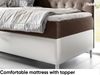 MEBLINI Kinderbett mit Bettkasten FILIPPO 3 90x200 Links – H3/Braun Samt Gepolstert Einzelbett mit Matratze - Polsterbett mit Stauraum - Bett mit Kopfteil – Stauraumbett Bild 4