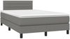 vidaXL Polsterbett mit Matratze und LED-Beleuchtung Dunkelgrau 120x200 cm Bild 3