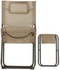 SVITA Gartenstuhl TOMRA, 2er Set, mit Kopfkissen, Armlehnen, Fußhocker, Taupe/Sandfarben Bild 2