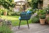 KAWOLA Gartenstuhl LUSHA Outdoor grau Rope türkis mit Kissen 78 x 63 x 62 cm Bild 5