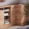 Eck-Küchenschrank für Dachschrägen R-Line Goldkraft Eiche 75.6 cm mit 1 Tür, Schrankkorpus 60 cm Tiefe Vicco Bild 4