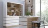 Sideboard Calvi / Calabria, Holzwerkstoff, Weiß, Holzfarben, 201 x 93 x 45 cm Bild 3