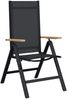 vidaXL Liegestühle für den Garten 2 pcs Schwarz 58 x 73 x 111,5 cm 42030041 Bild 4