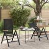 vidaXL Liegestühle für den Garten 2 pcs Schwarz 58 x 73 x 111,5 cm 42030041 Bild 1