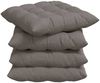 vidaXL Sitzkissen 4 pcs Taupe 40 x 40 x 6 cm Stoff 42015152 Bild 2