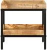 vidaXL Beistelltisch mit Regal Braun 45 x 45 x 45 cm Massivholz Mango 374090 Bild 4