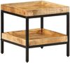 vidaXL Beistelltisch mit Regal Braun 45 x 45 x 45 cm Massivholz Mango 374090 Bild 3