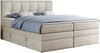 Boxspringbett mit Doppelmatratze - ALVIN-KING Beige 120x200 cm Velours Hart (H4) Bild 3