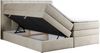 Boxspringbett mit Doppelmatratze - ALVIN-KING Beige 120x200 cm Velours Hart (H4) Bild 4