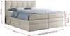 Boxspringbett mit Doppelmatratze - ALVIN-KING Beige 120x200 cm Velours Hart (H4) Bild 5