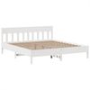 vidaXL Massivholzbett ohne Matratze Weiß 180x200 cm Kiefernholz 3323252 Bild 5