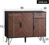 Merax Moderner Aufbewahrungsschrank, Sideboard in Schwarz und Holzoptik mit Schublade und höhenverstellbaren Einlegeböden (90 x 30 x 71,5 cm) Bild 4