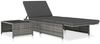 vidaXL Outdoor-Lehnstühle 2 Stk. mit Tisch Grau Poly Rattan 47401 Bild 4
