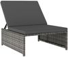 vidaXL Outdoor-Lehnstühle 2 Stk. mit Tisch Grau Poly Rattan 47401 Bild 5