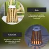 LED Solar-Laterne ,Catania', Holz und Metall, Dämmerungssensor, warmweiß, 28cm Bild 4