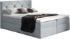 99rooms Arian Boxspringbett Velours 140x200 cm Silber Bild 4