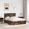 vidaXL Bettrahmen Geräucherte Eiche 140 x 190 cm Ingenieurs Holz 3409458 Bild 3