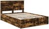 vidaXL Bettrahmen Geräucherte Eiche 140 x 190 cm Ingenieurs Holz 3409458 Bild 4