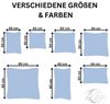 MOON Kissenbezug / Seitenschläferkissenbezug, 2er Pack, 100% Baumwolle, Linon, Hellblau, 40x40 Bild 2