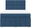 vidaXL Boxspringbett mit Matratze Blau 140x200 cm Stoff 3291711 Bild 4
