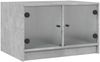 vidaXL Couchtisch mit Glastüren Betongrau 68x50x42 cm 836367 Bild 2
