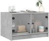 vidaXL Couchtisch mit Glastüren Betongrau 68x50x42 cm 836367 Bild 4