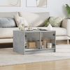 vidaXL Couchtisch mit Glastüren Betongrau 68x50x42 cm 836367 Bild 3