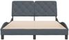 vidaXL Bettgestell ohne Matratze Dunkelgrau 140x190 cm Samt 3207918 Bild 5