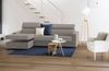 Dmora Schlafsofa mit Halbinsel Alibabah, Sofà mit Sinistra-Stauraum-Halbinsel, Standardarmlehnen, 100 % Made in Italy, Cm 280x95h85, Tortora Bild 4