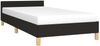 Bettgestell mit Kopfteil Schwarz 90x190 cm Stoff [347377] Bild 3