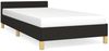 Bettgestell mit Kopfteil Schwarz 90x190 cm Stoff [347377] Bild 2