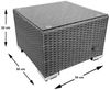 RS Trade® 'Toscana' Polyrattan Beistelltisch mit verstärktem Alu-Gerüst und Temperglas Tischplatte, mit Spannbändern und höhenverstellbaren Standfüßen, grau Bild 4