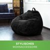 Green Bean® Indoor Sitzsack waschbar, EPS-Perlen Füllung / Cordstoff schwarz, 90x110 cm Bild 2