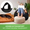 Green Bean® Indoor Sitzsack waschbar, EPS-Perlen Füllung / Cordstoff schwarz, 90x110 cm Bild 3