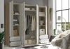 Kleiderschrank >Valencia< (BxHxT: 206x195x60 cm) in Sonoma Eiche / Weiß Bild 5