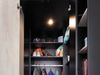 Eckkleiderschrank Cinga 01 L / P (Farbe: Schwarz / Eiche + Beige, mit weißer LED Beleuchtung) Bild 4
